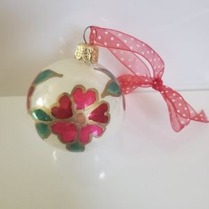 Vintage Hand painted glass Ornament